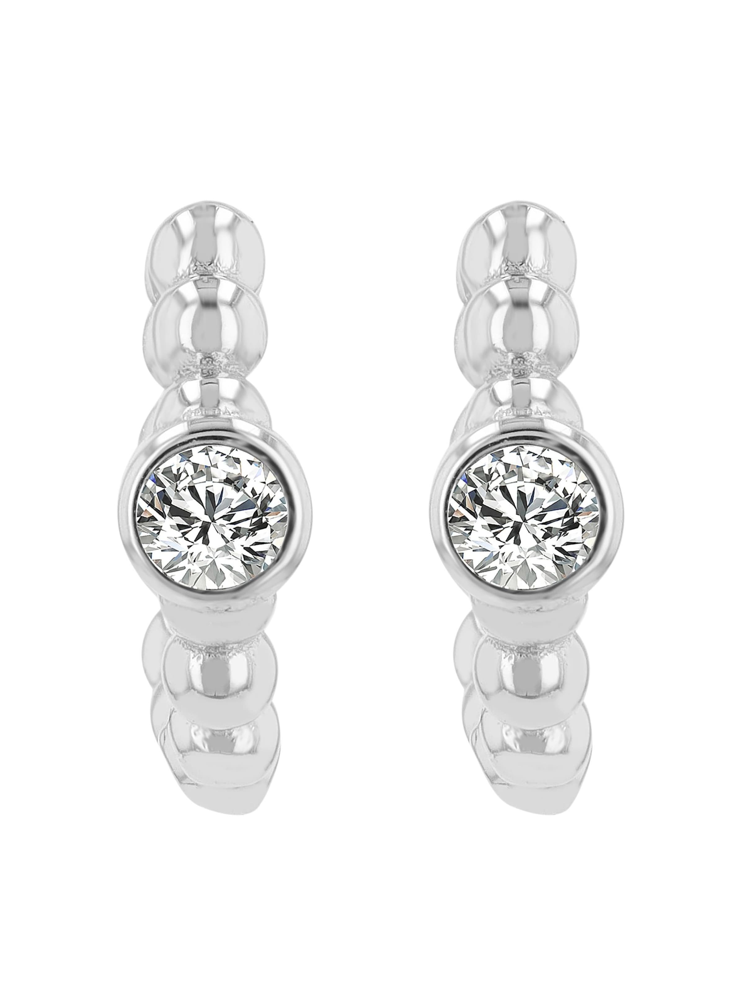 Akzent Earrings 'Yumi, 925 Sterlingsilber, langlebig' in Silver: front