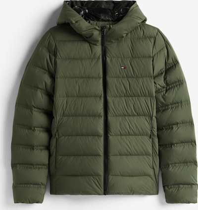 Tommy Jeans Zimska jakna u mornarsko plava / tamno zelena / crvena / bijela, Pregled proizvoda