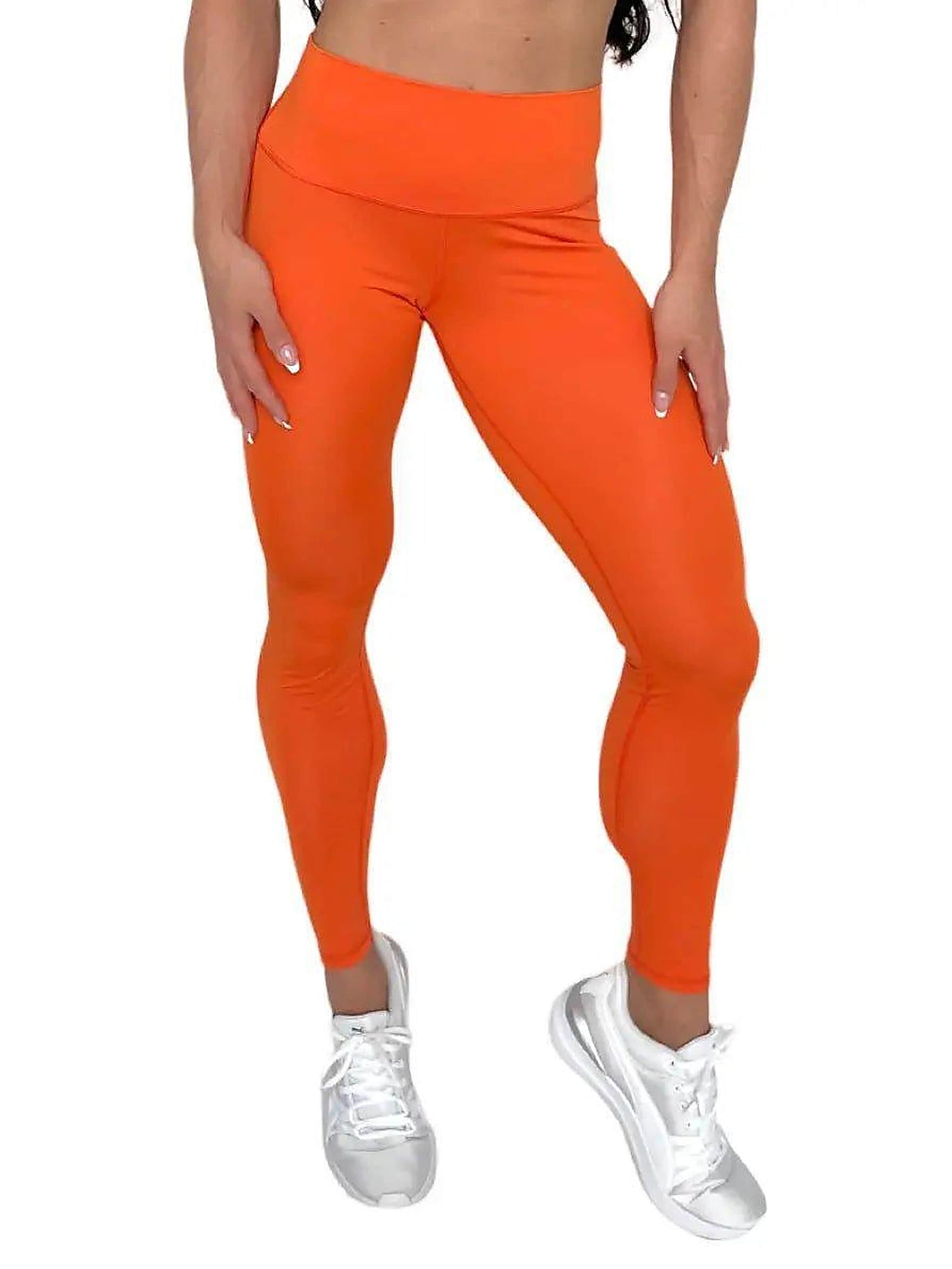 LUXFEEL - Skinny Leggings 'Leggings mit hoher Taille Myself' en naranja