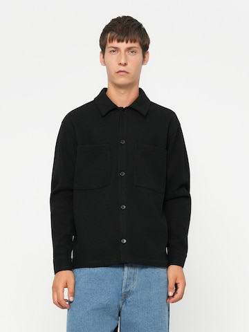 JACK & JONES Regular fit Button Up Shirt 'JJJERRY' in Black: front