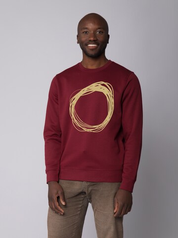 Watapparel Sweatshirt 'Kreis' in Rood: voorkant