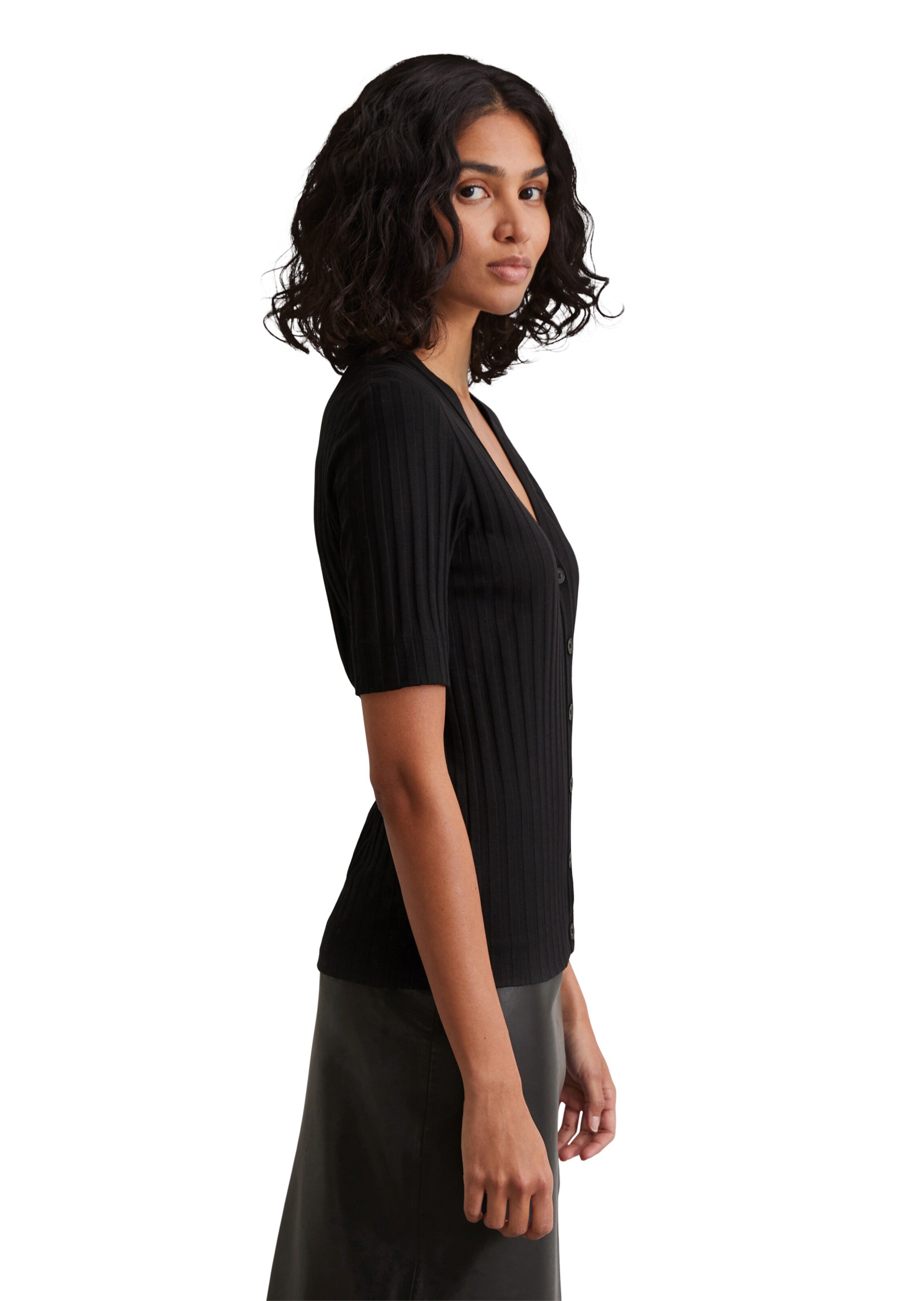 Marc O'Polo Strickjacke in Schwarz