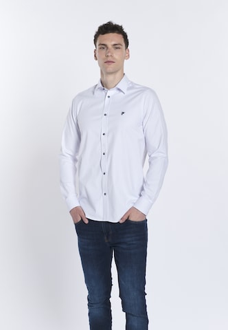 DENIM CULTURE Regular fit Button Up Shirt 'GIANFRANCO' in White