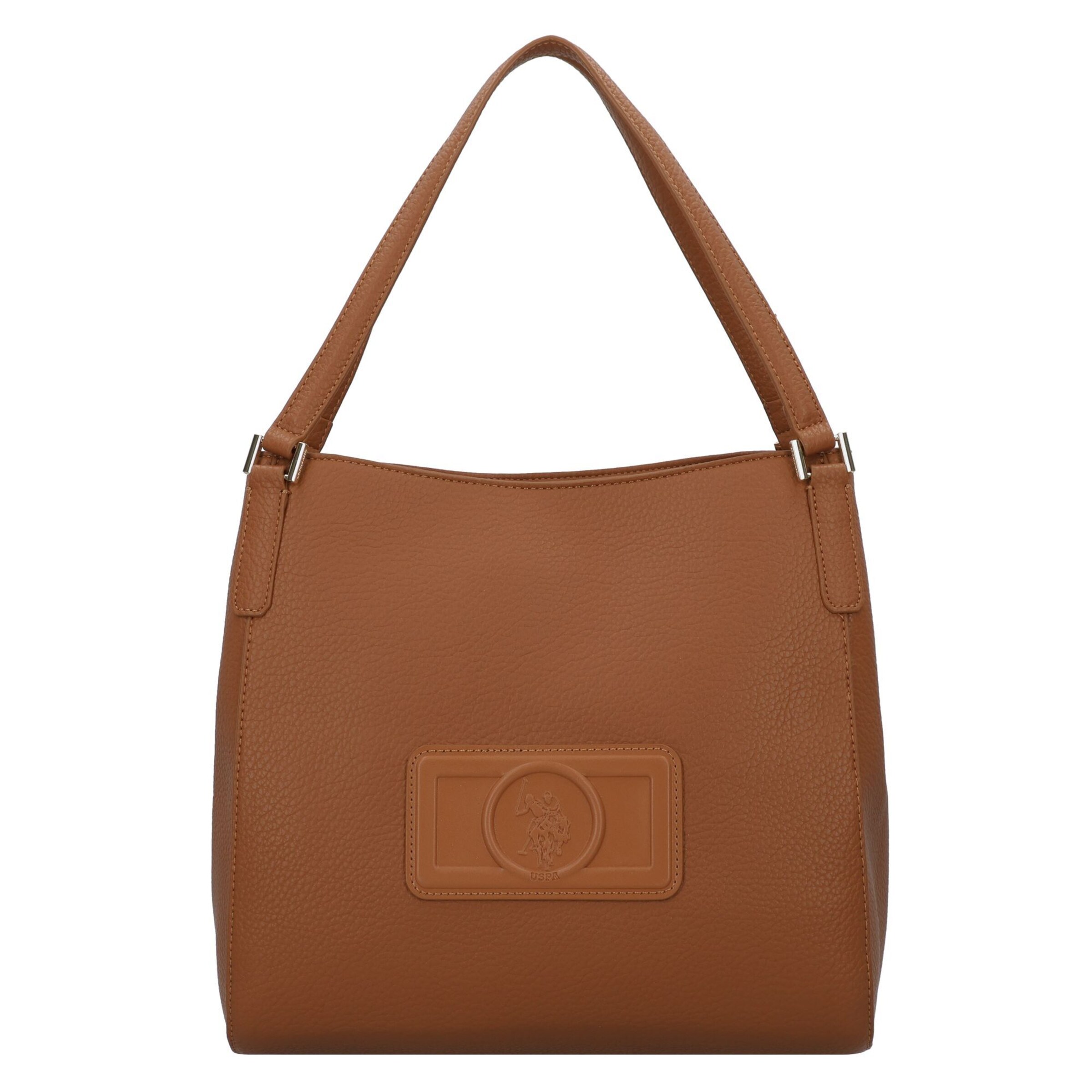 U.S. POLO ASSN. Schultertasche 'Manipur' in Braun: Vorderseite