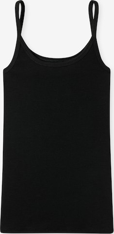 SCHIESSER Top 'Pure Rib' in Black: front