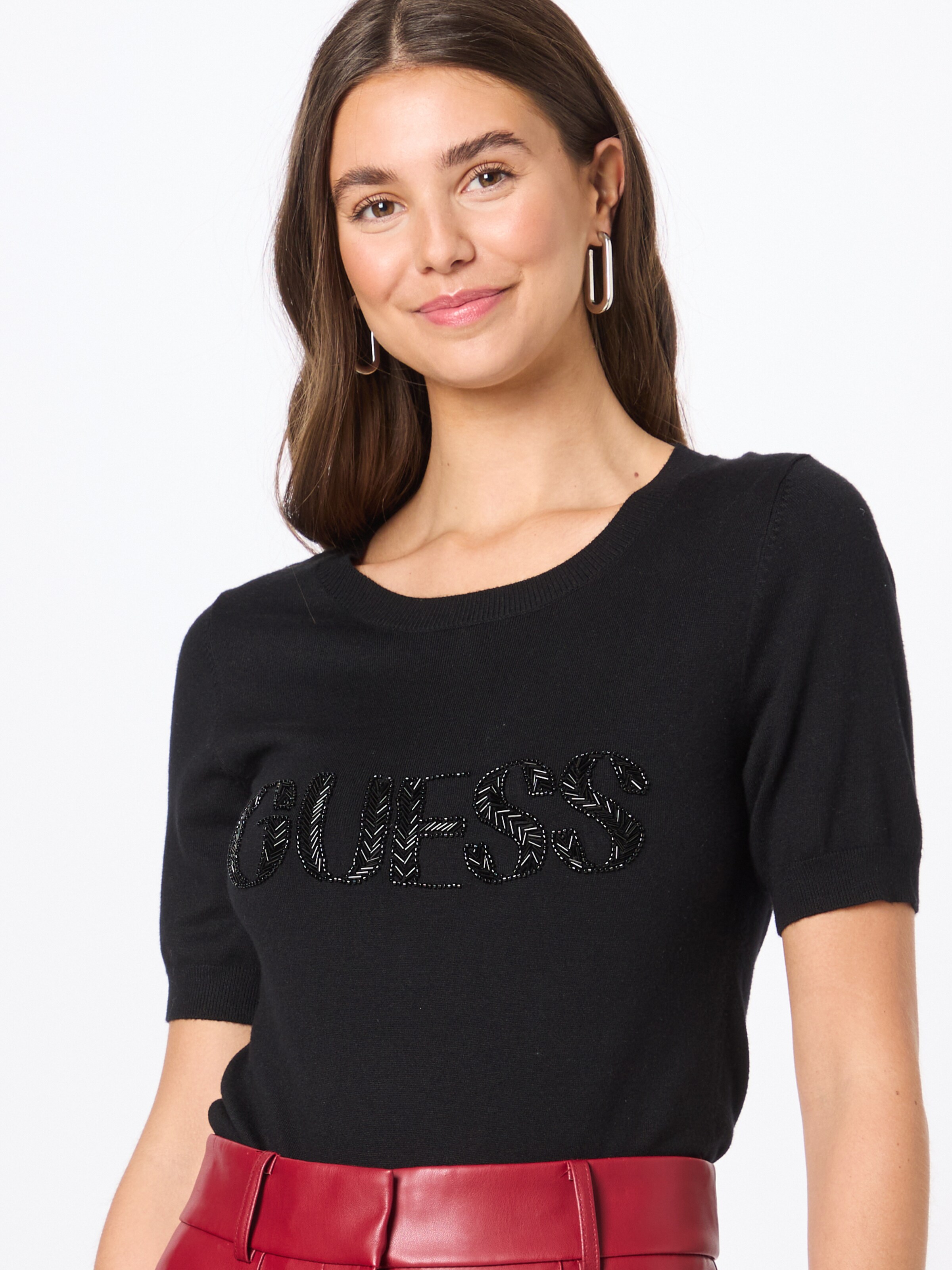 Frauen Pullover & Strick GUESS Pullover 'AMELIE' in Schwarz - BV02347 Frauen Pullover & Strick GUESS Pullover 'AMELIE' in Schwarz - BV02347
