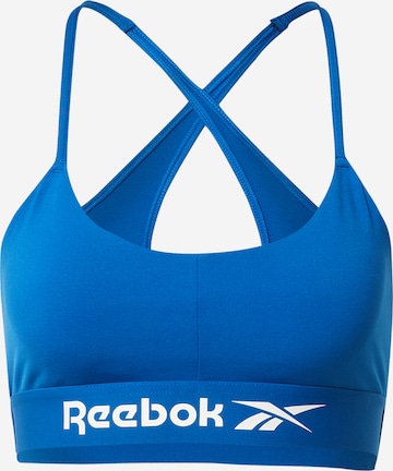 Reggiseno sportivo di Reebok in blu: frontale