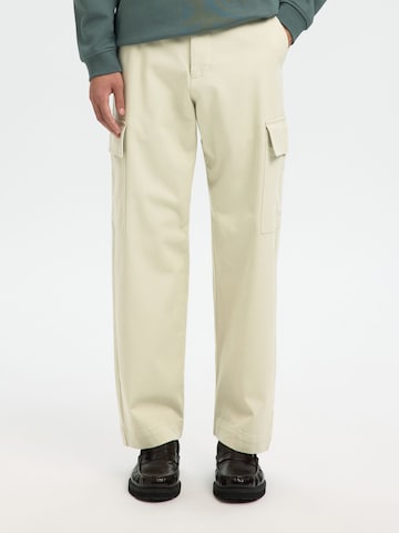 SELECTED - Loosefit Pantalón cargo en beige: frente