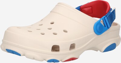 Saboţi Crocs pe crem / albastru regal / roșu cireș, Vizualizare produs