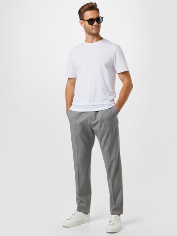 HUGO Red Slim fit Trousers with creases 'Howard' in Grey