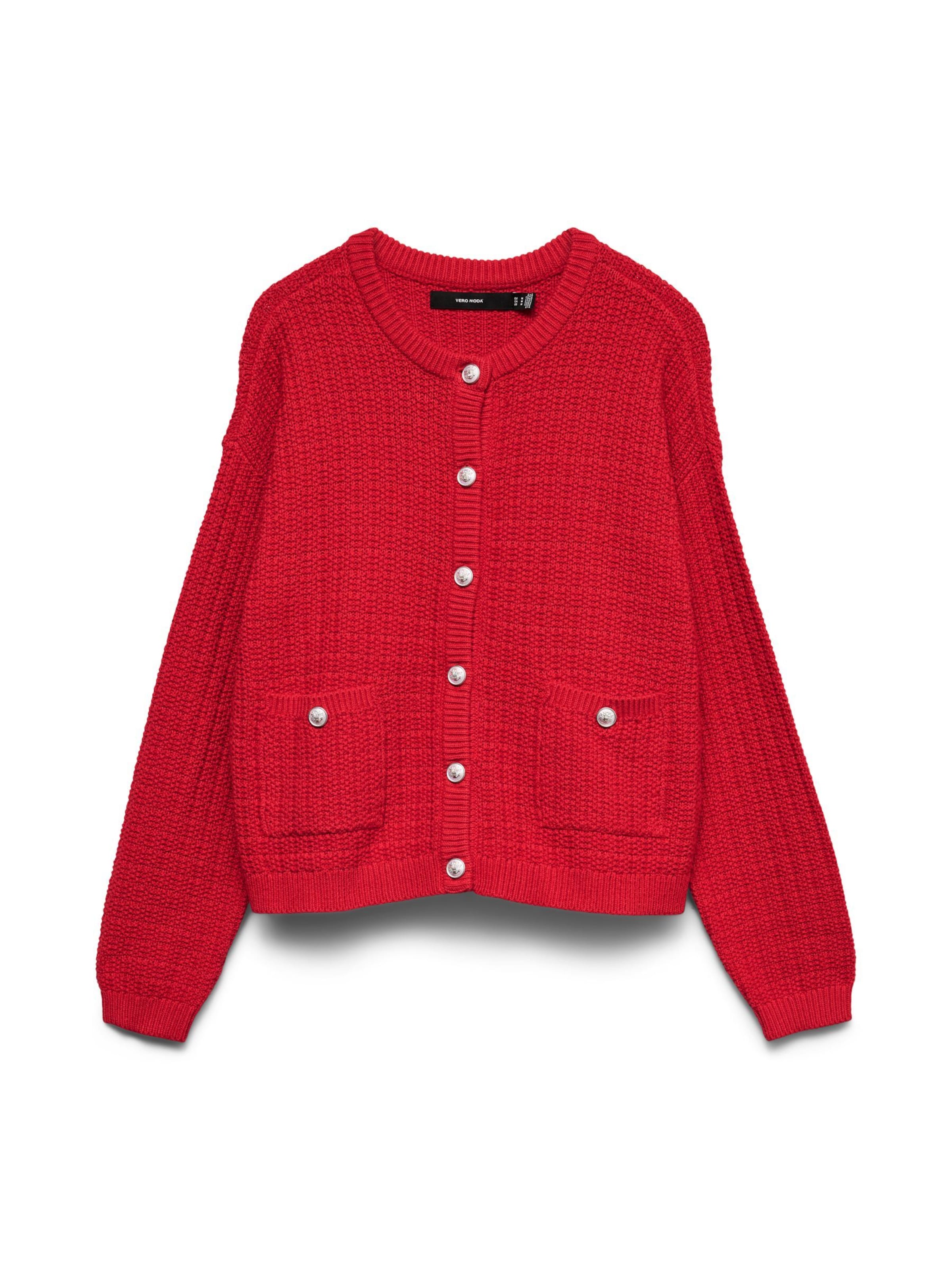 Cardigan 'VMHARPER' VERO MODA en rouge : devant