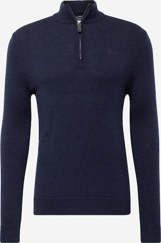 Superdry Trui 'Essential' in Blauw: voorkant