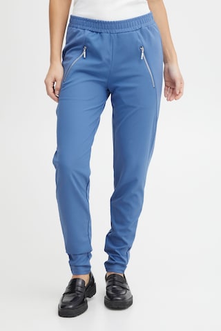 PULZ Jeans Slimfit Stoffhose 'Kira' in Blau: predná strana