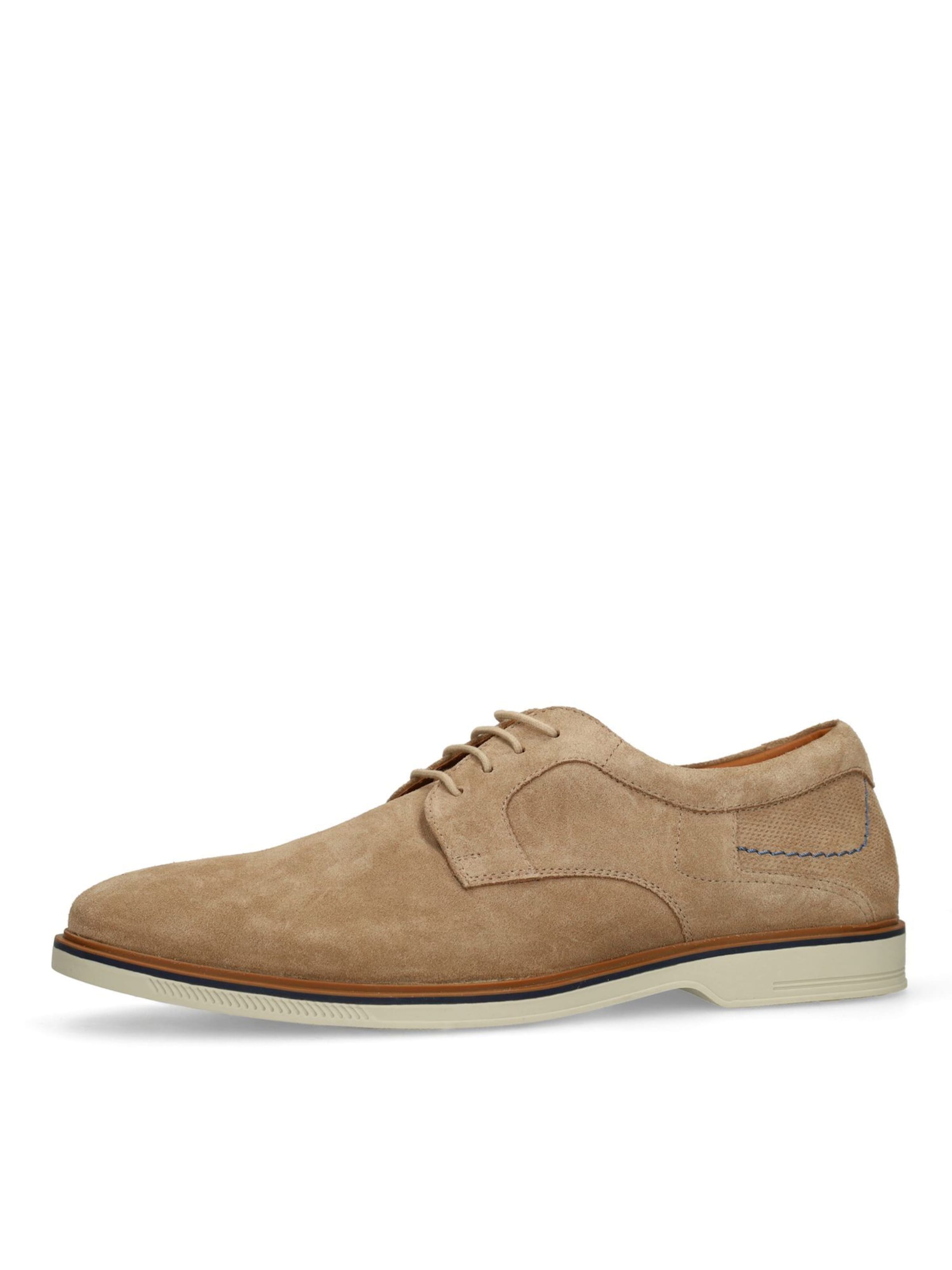 Chaussure à lacets no stress en beige : devant