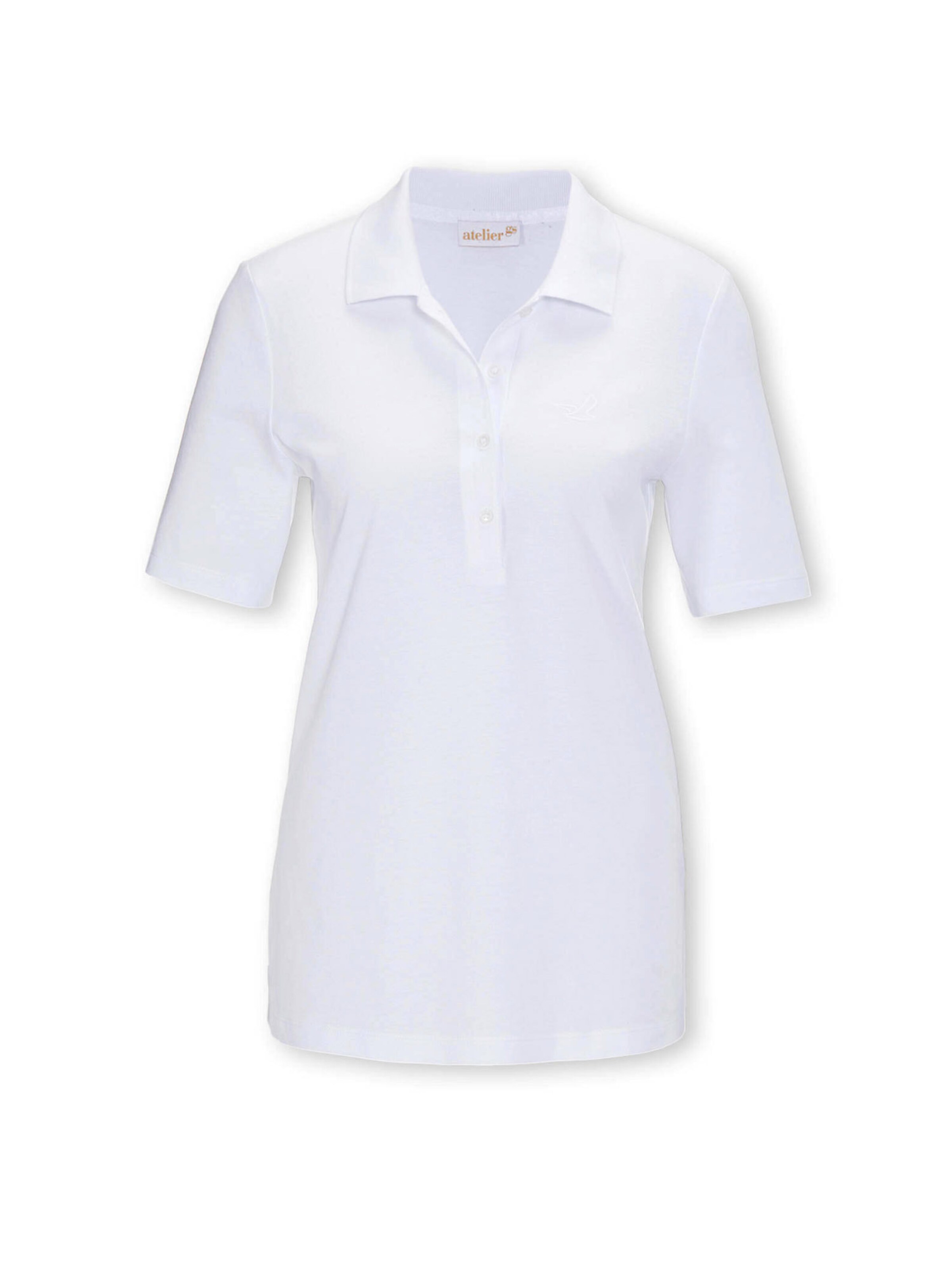 Goldner Shirt in Weiß: Vorderseite