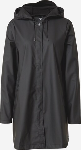 Manteau fonctionnel RAINS en noir : devant