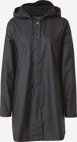 Manteau fonctionnel RAINS en noir : devant