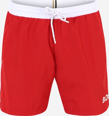 BOSS Black Badeshorts 'Starfish' i rød: forside