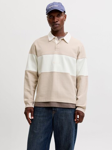 JACK & JONES Sweatshirt in Beige: front