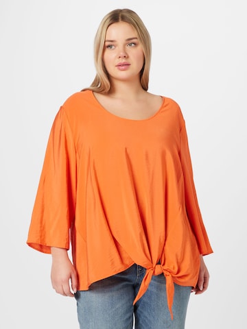 SAMOON - Blusa en naranja: frente