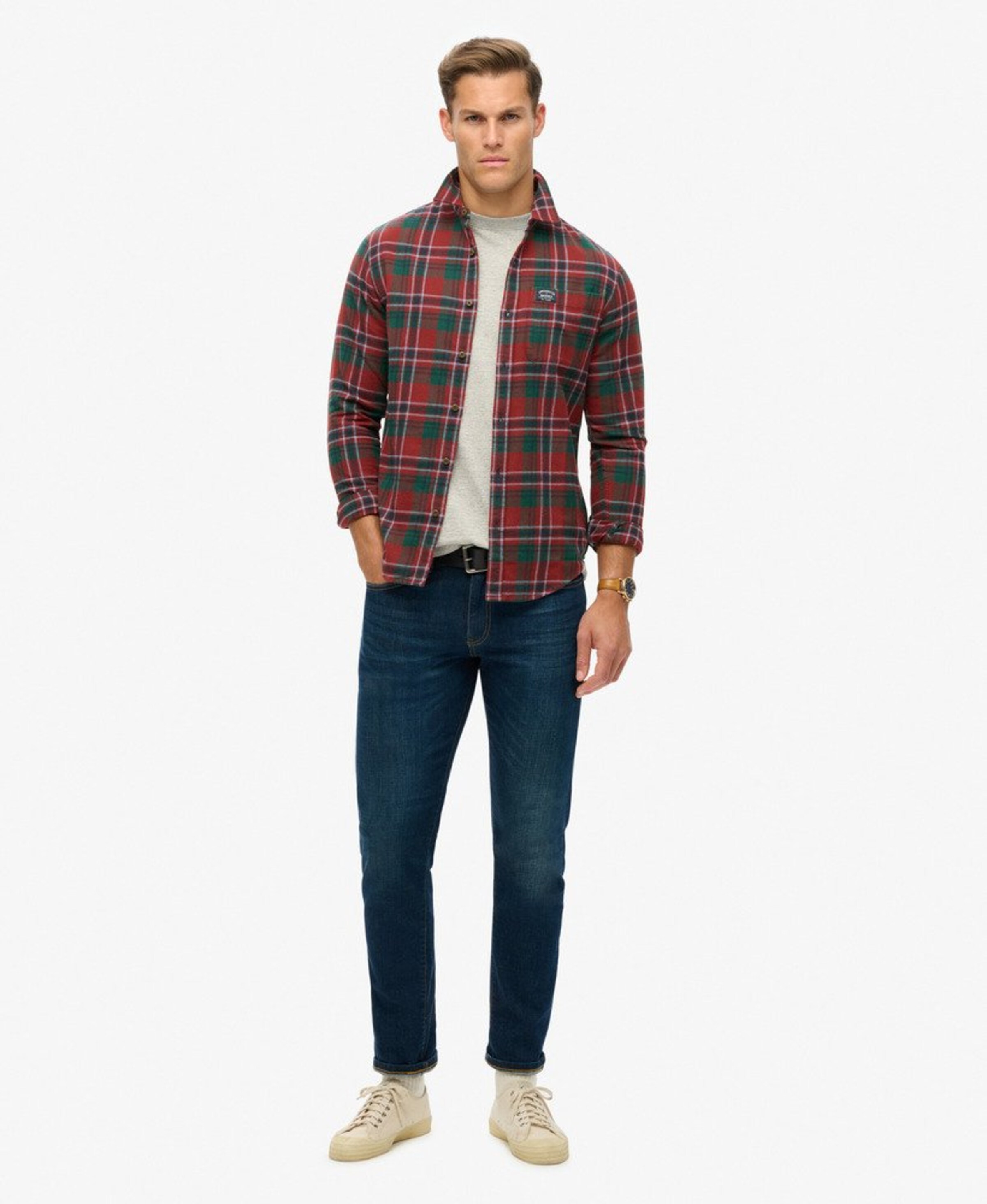 Superdry Regular Fit Hemd in Rot