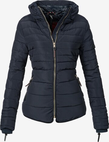 MARIKOO Winter Jacket 'Amber' in Blue: front
