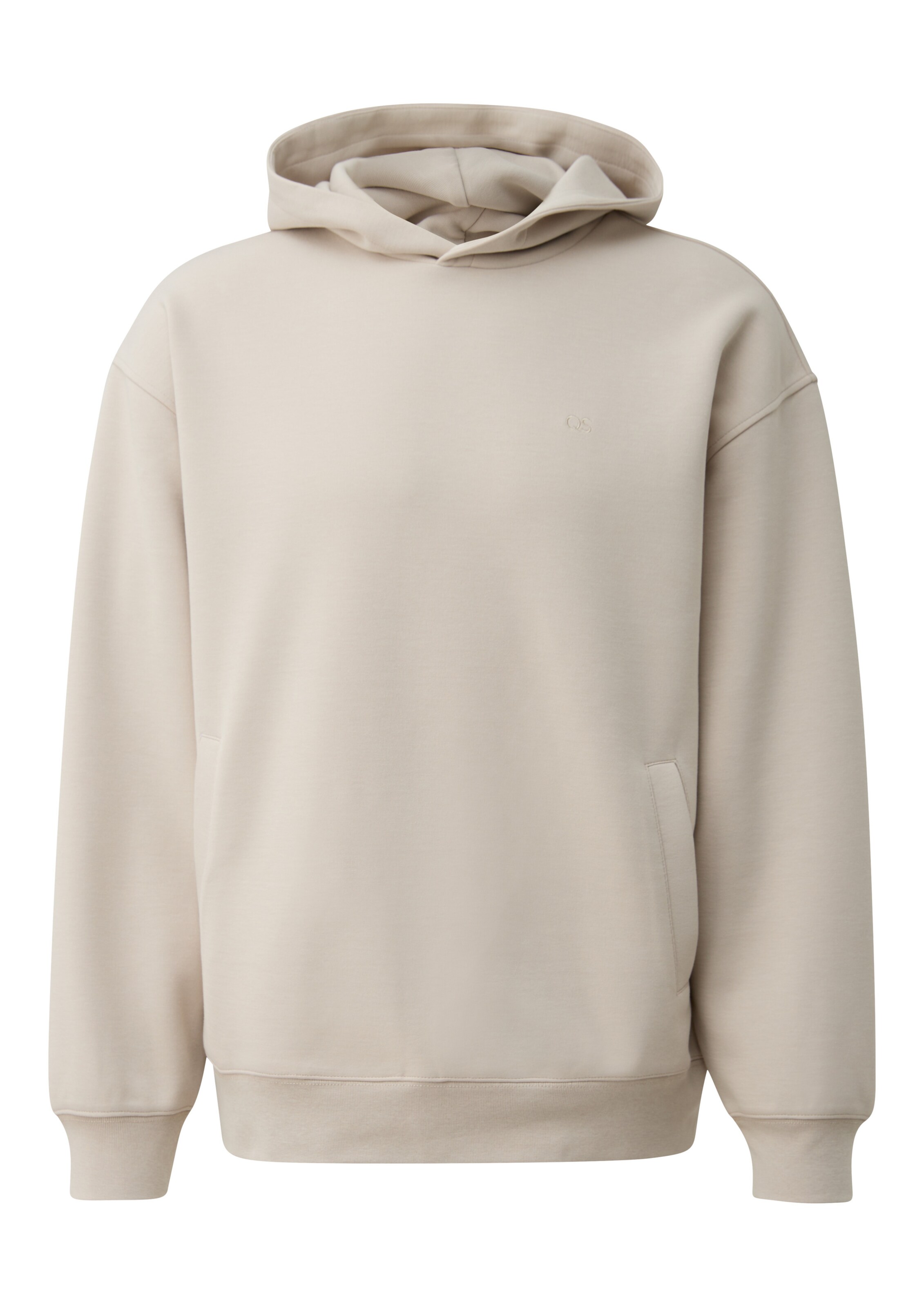 Sweat-shirt QS en gris : devant