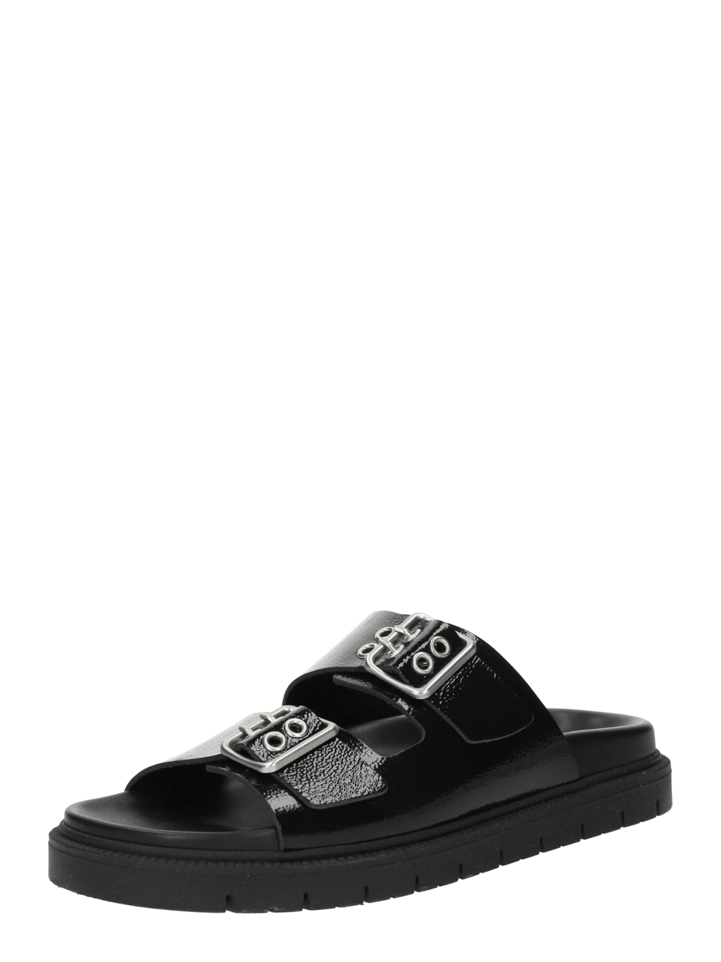 melns Copenhagen Studios Ādas čības: no priekšpuses