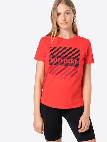 Superdry Functioneel shirt in Rood: voorkant