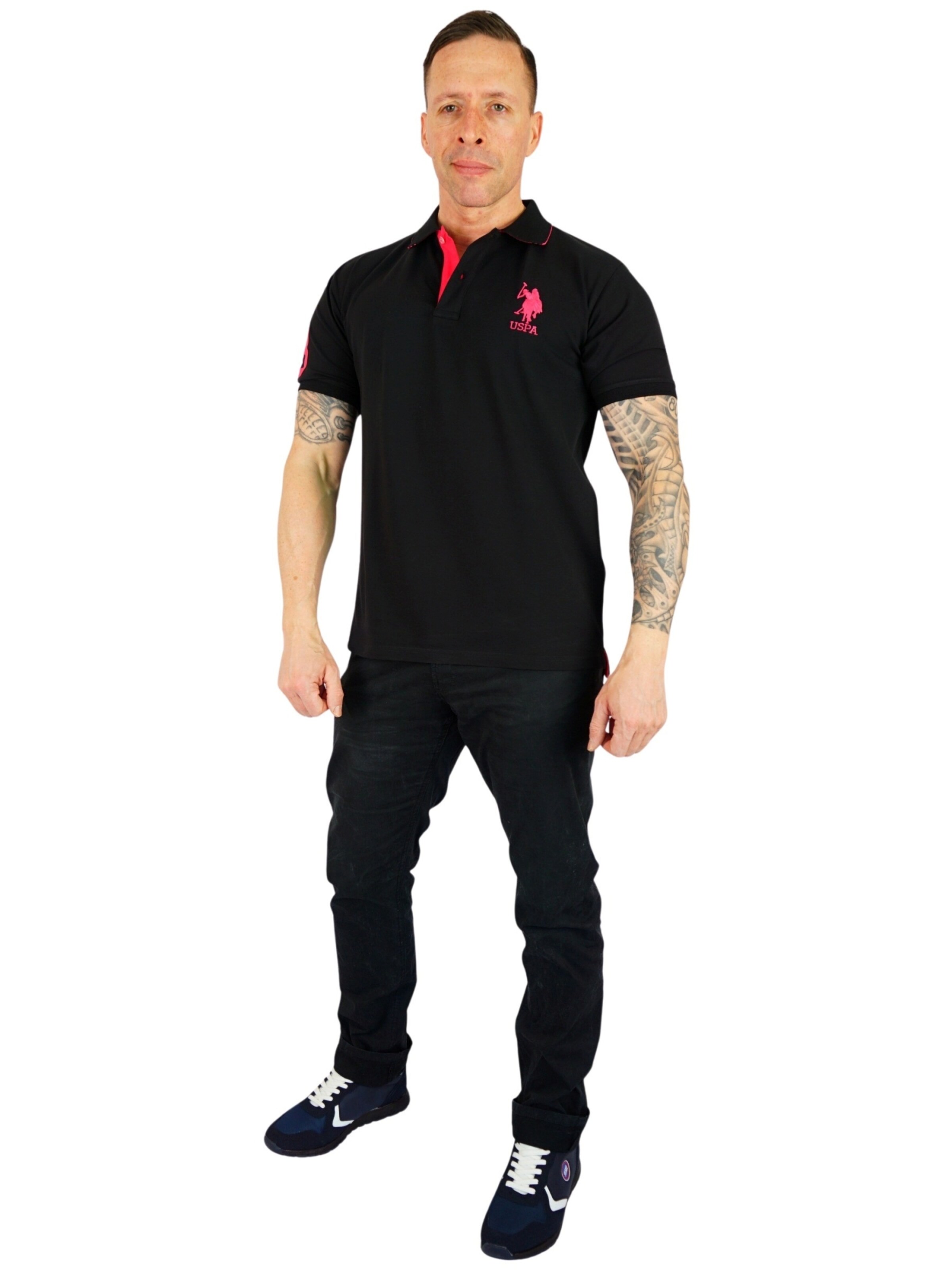 T-Shirt U.S. POLO ASSN. en noir : devant