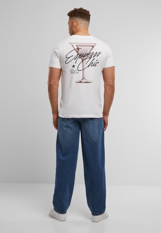 Mister Tee Shirt 'The Espresso Chic' in Wit
