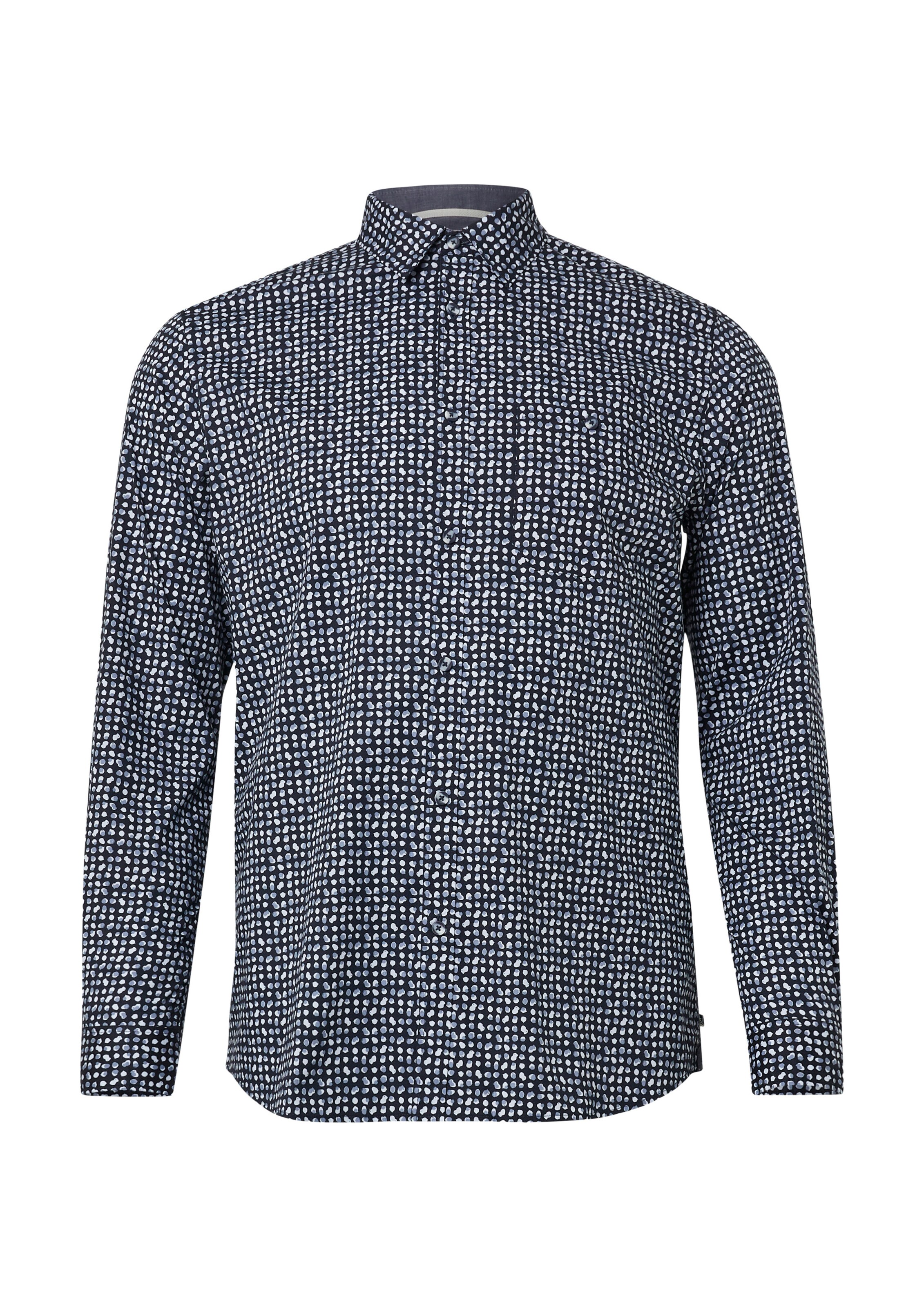 s.Oliver Men Big Sizes Slim fit Overhemd in Blauw: voorkant