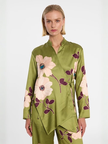 Ana Alcazar Bluse 'Druni' in Grün: Vorderseite