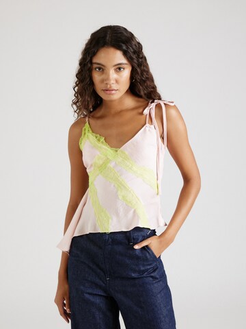 TOPSHOP Top – béžová: přední strana