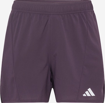 ADIDAS PERFORMANCE Regular Workout Pants in Purple: front