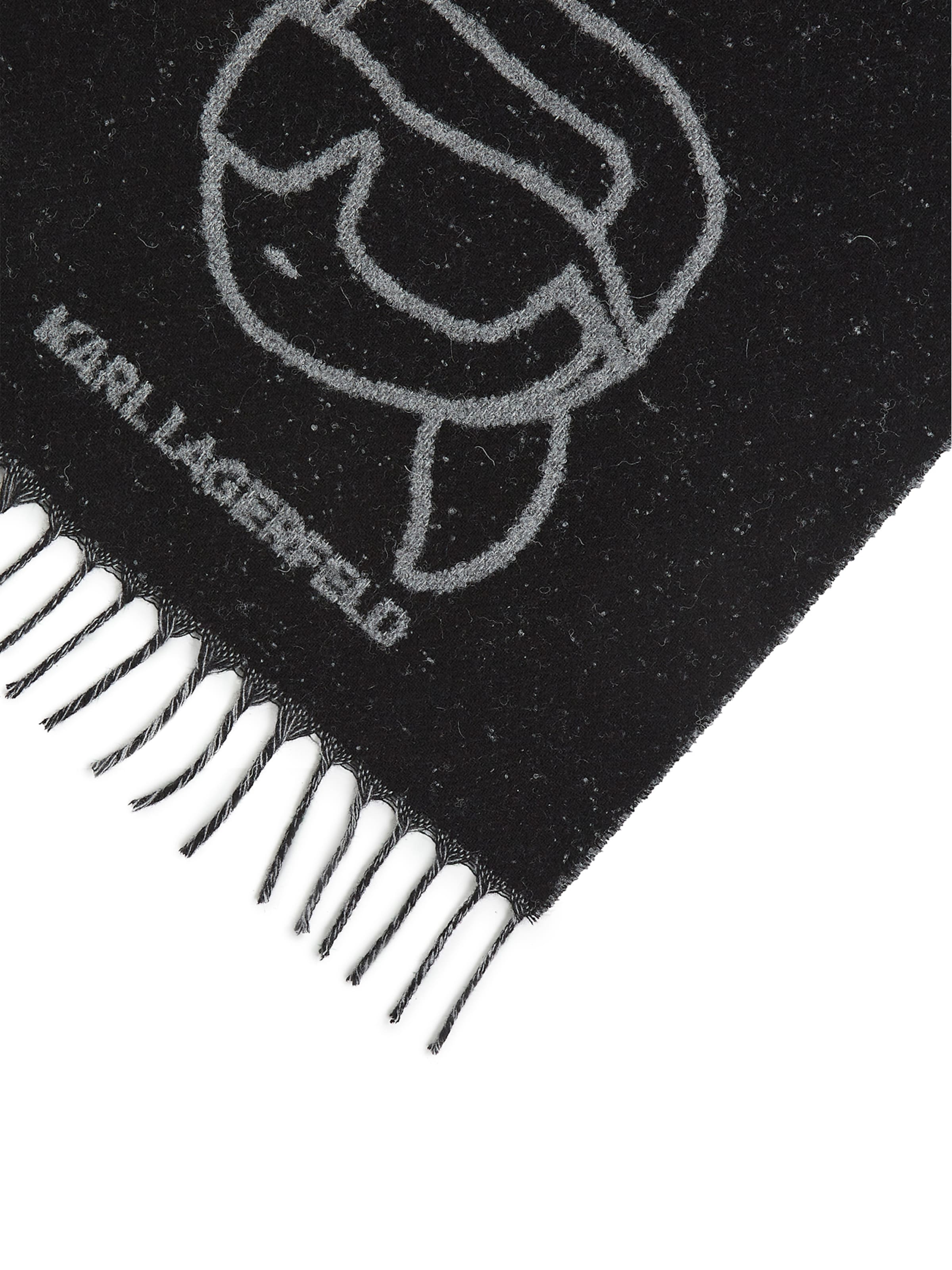 Fular 'IKON' de la Karl Lagerfeld pe negru