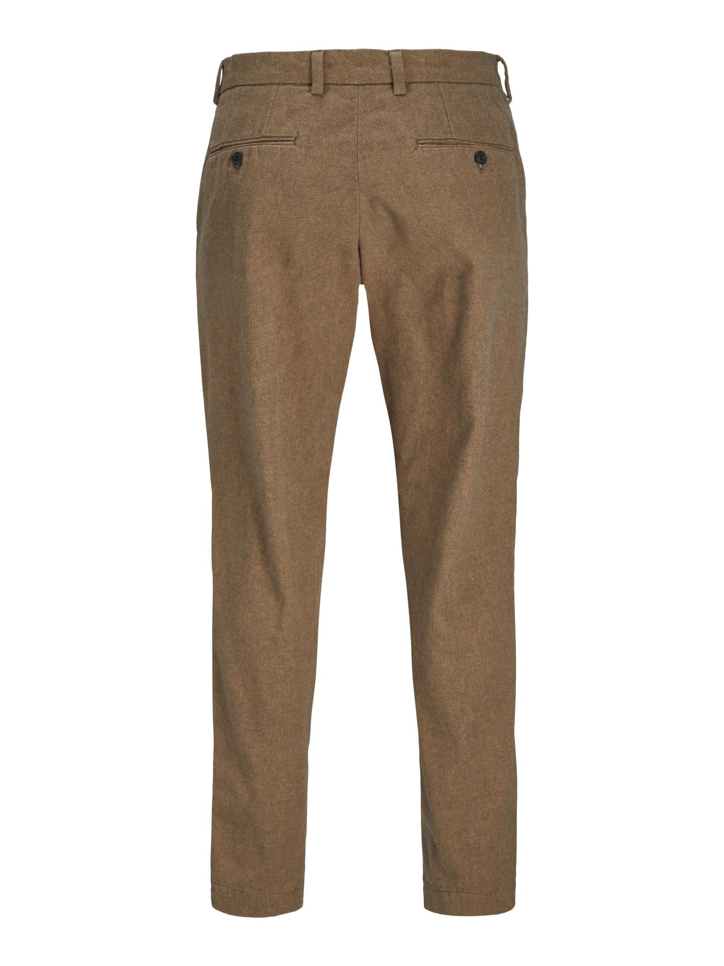 JACK & JONES - Tapered Pantalón plisado en gris
