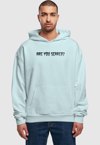 Sweat-shirt 'Halloween - Are You Scared' Merchcode en bleu : devant