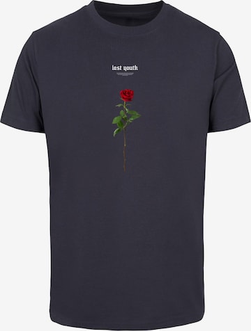 Mister Tee T-Shirt 'Lost Youth Rose' in Blau: Vorderseite