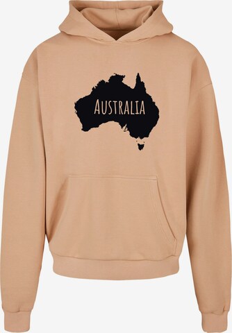 Merchcode Sweatshirt 'Australia' in Beige: front