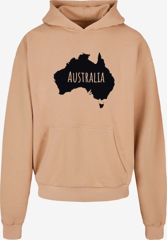 Merchcode Sweatshirt 'Australia' in Beige: voorkant