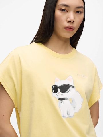 Karl Lagerfeld Shirt 'IKON AQUARELLE C' in Yellow