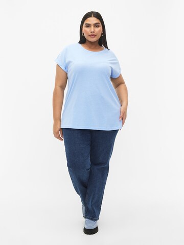 Zizzi T-Shirt 'Katja' in Blau