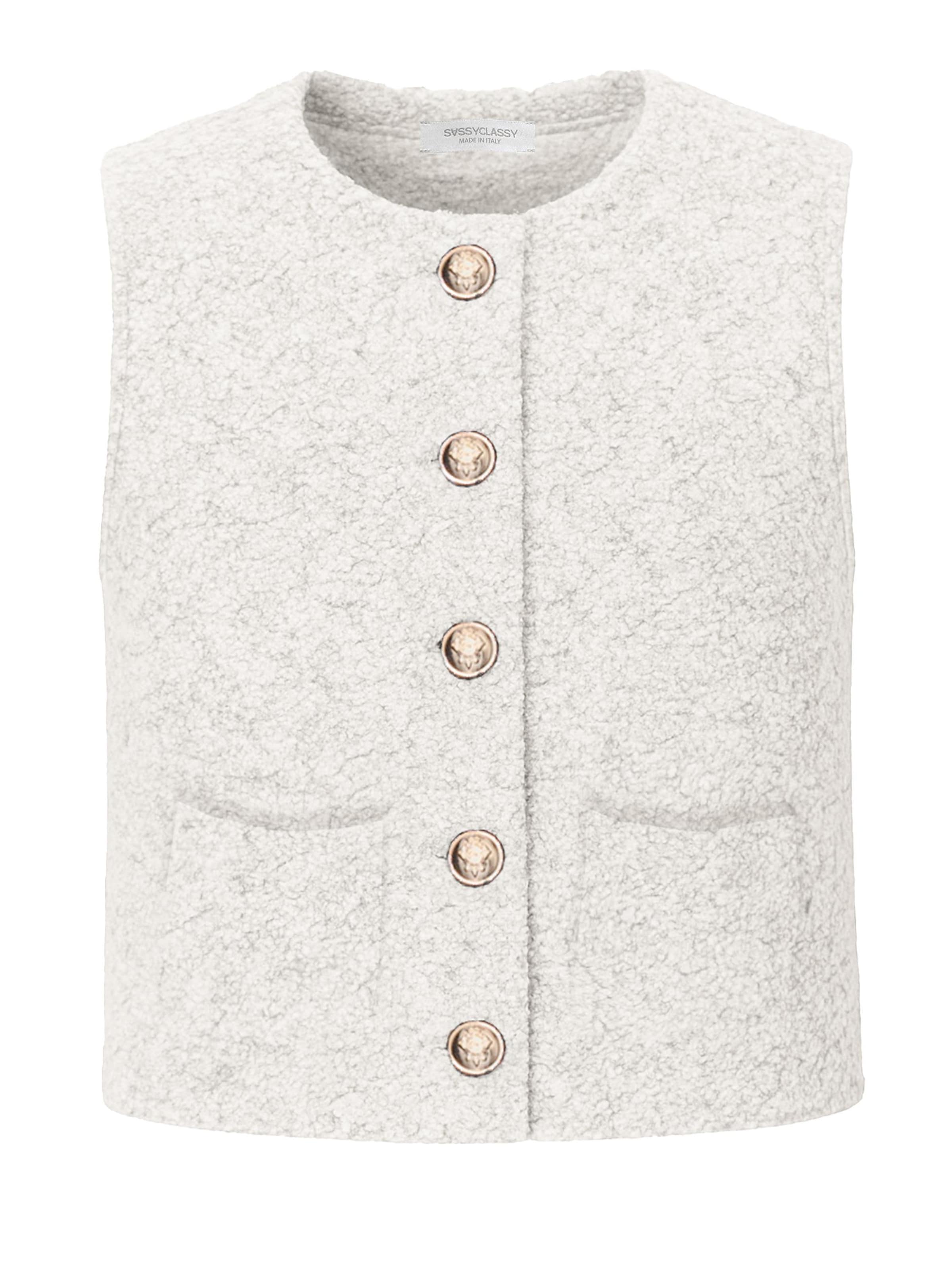 SASSYCLASSY Weste‌ in Grau: Vorderseite