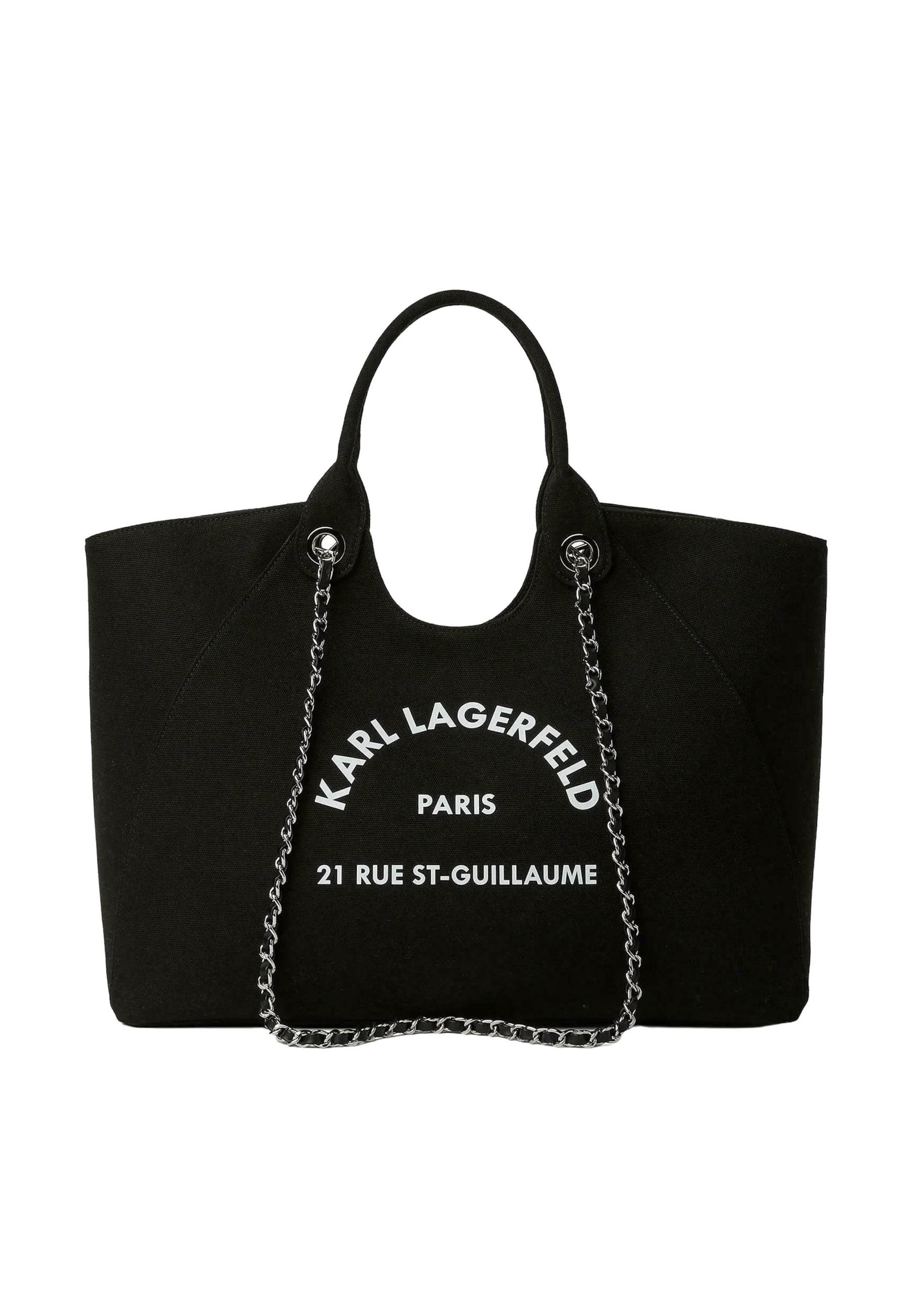 Karl Lagerfeld Shopper táska 'Rue St-Guillaume' - fekete: elől