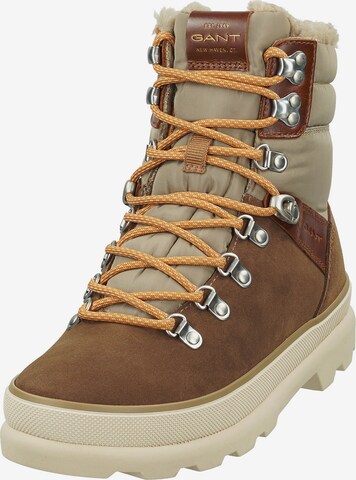 GANT Lace-Up Ankle Boots 'Frenny' in Brown: front