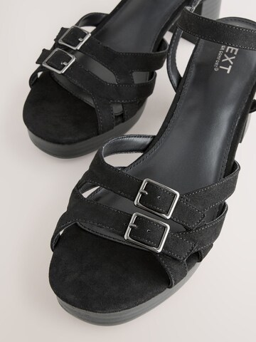 Next Strap Sandals in Black