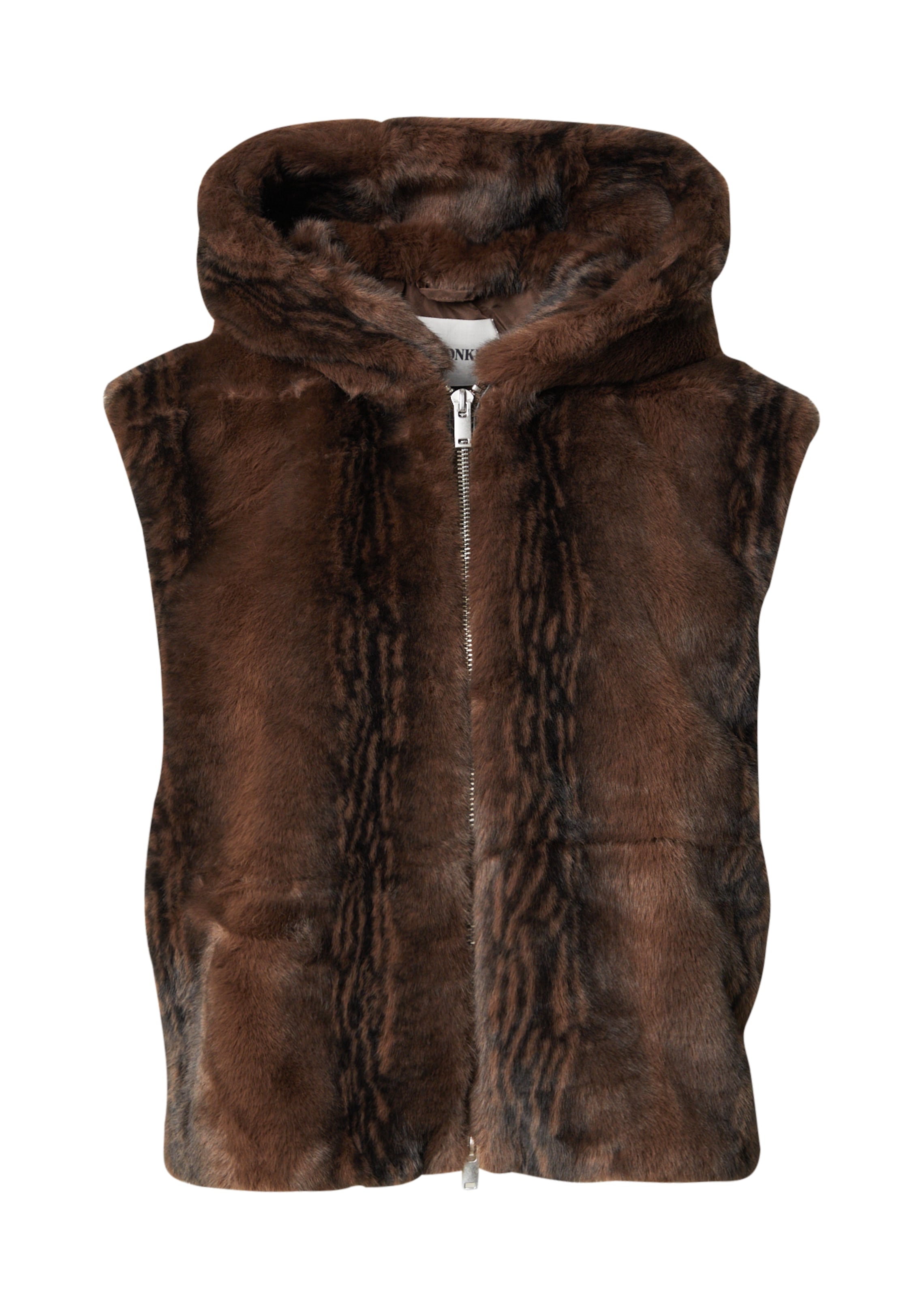 Monki Vest in Brown: front