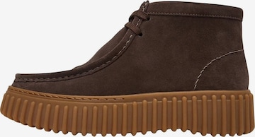 Ankle boots 'Tronchetto Torhill Moss' di CLARKS in marrone: frontale
