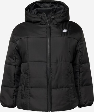 Nike Sportswear Athletic Jacket in Black: front